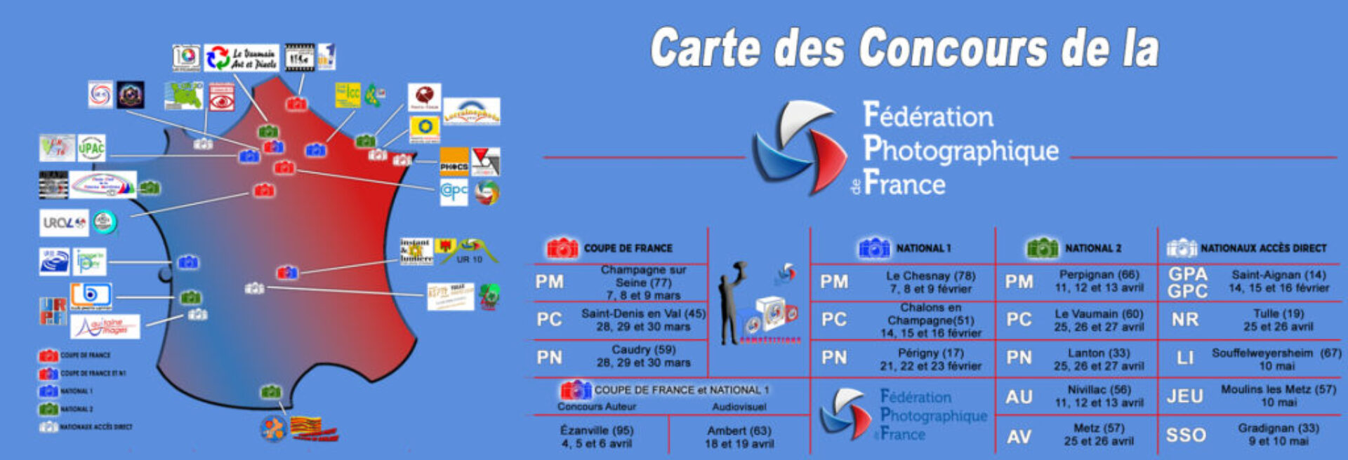 Carte des concours FPF